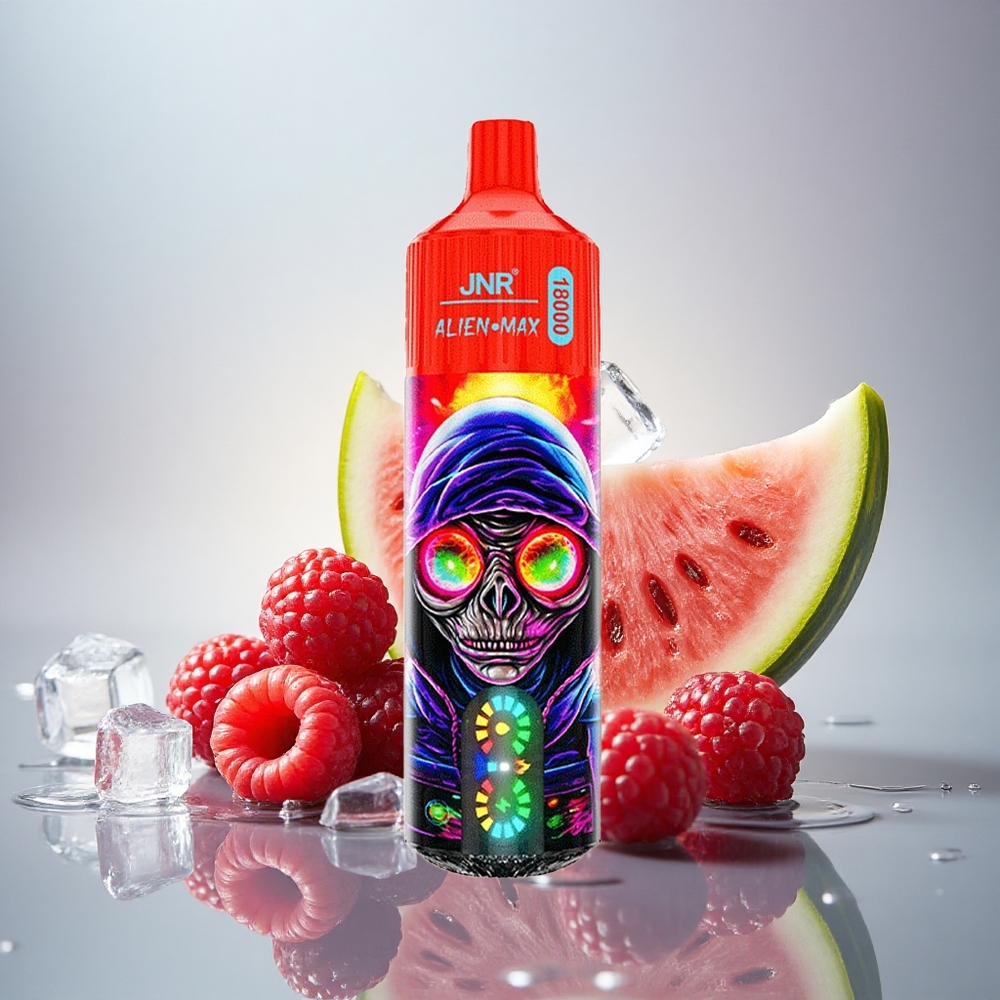 JNR Alien Max 18000 Malinova Lubenica Ledeni z 850mAh in 0%,2%,3%,5% nikotina