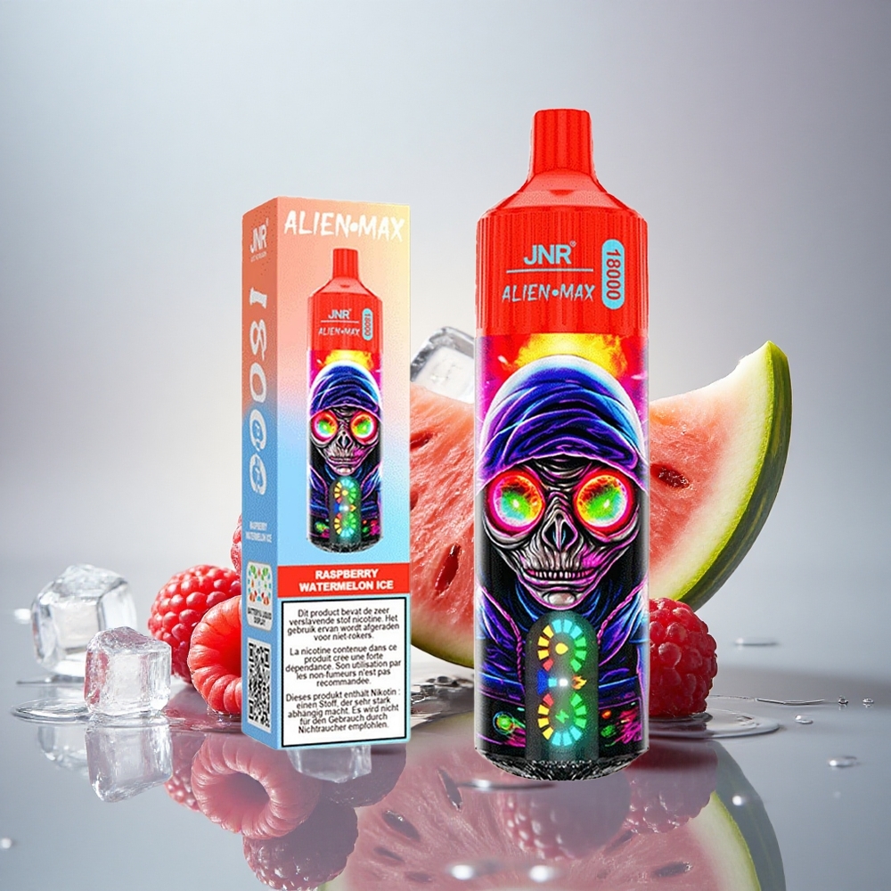 JNR Alien Max 18000 Malinova Lubenica Ledeni z 850mAh in 0%,2%,3%,5% nikotina