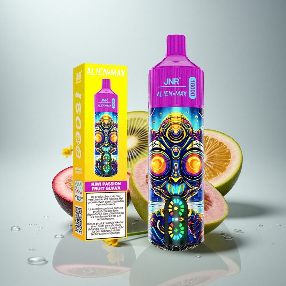 JNR Alien Max 18000 Pasijonasti Kivi Guava z Dual Mesh Coil in 850mAh