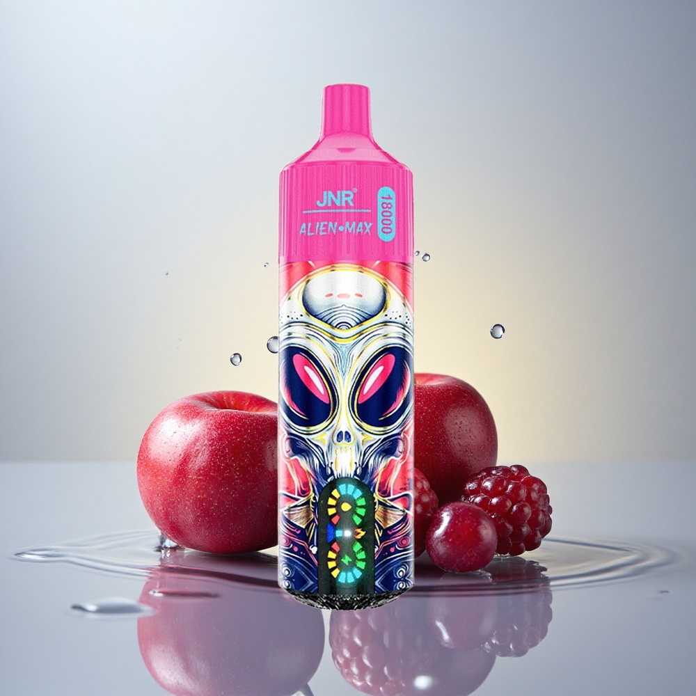 JNR Alien Max 18000 Češnjeva Jagoda z Dvojno Mrežno Tuljavo in 20 Okusi