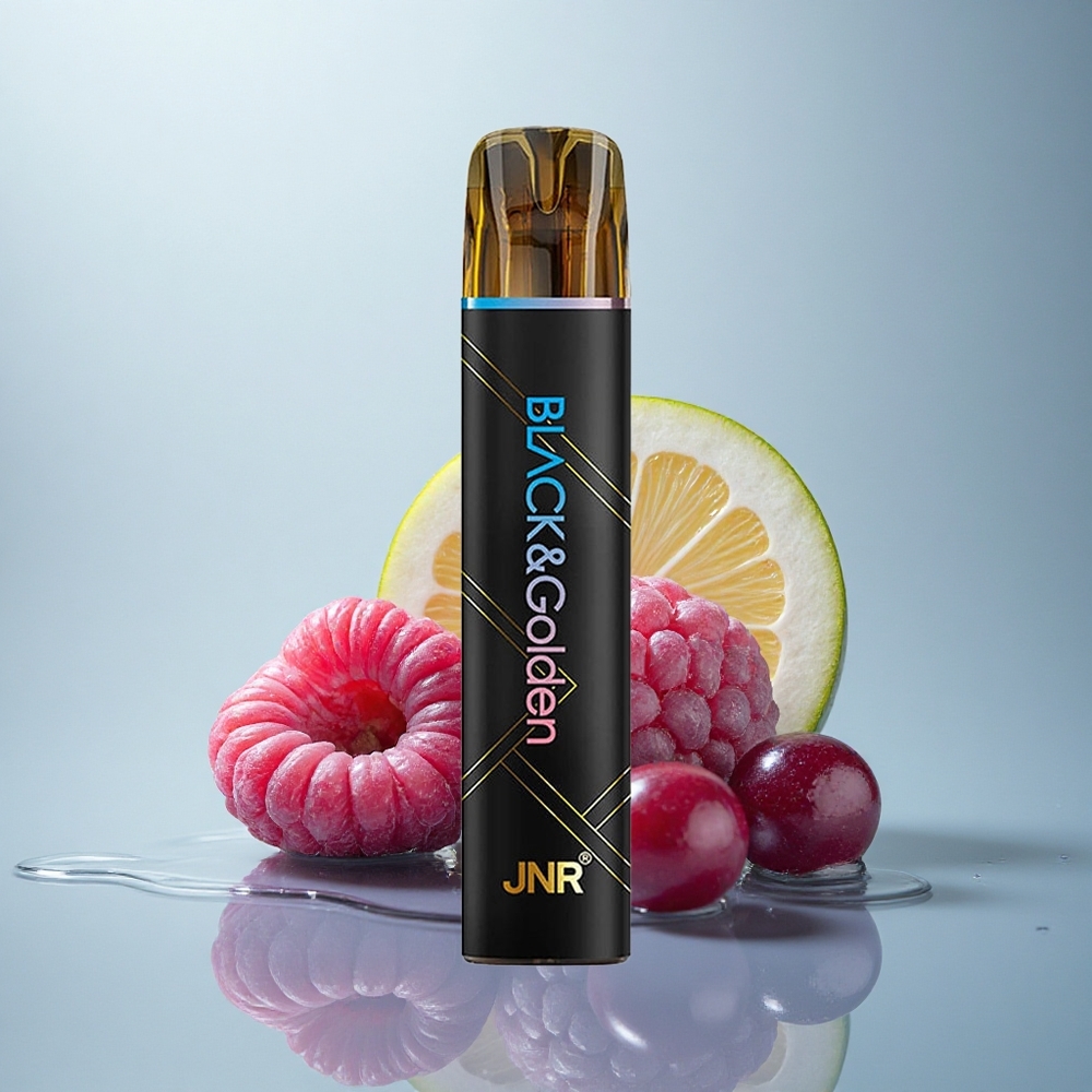 JNR Black&Golden 600+200 Modra Malina Češnja z 2% nikotina in 550mAh baterijo