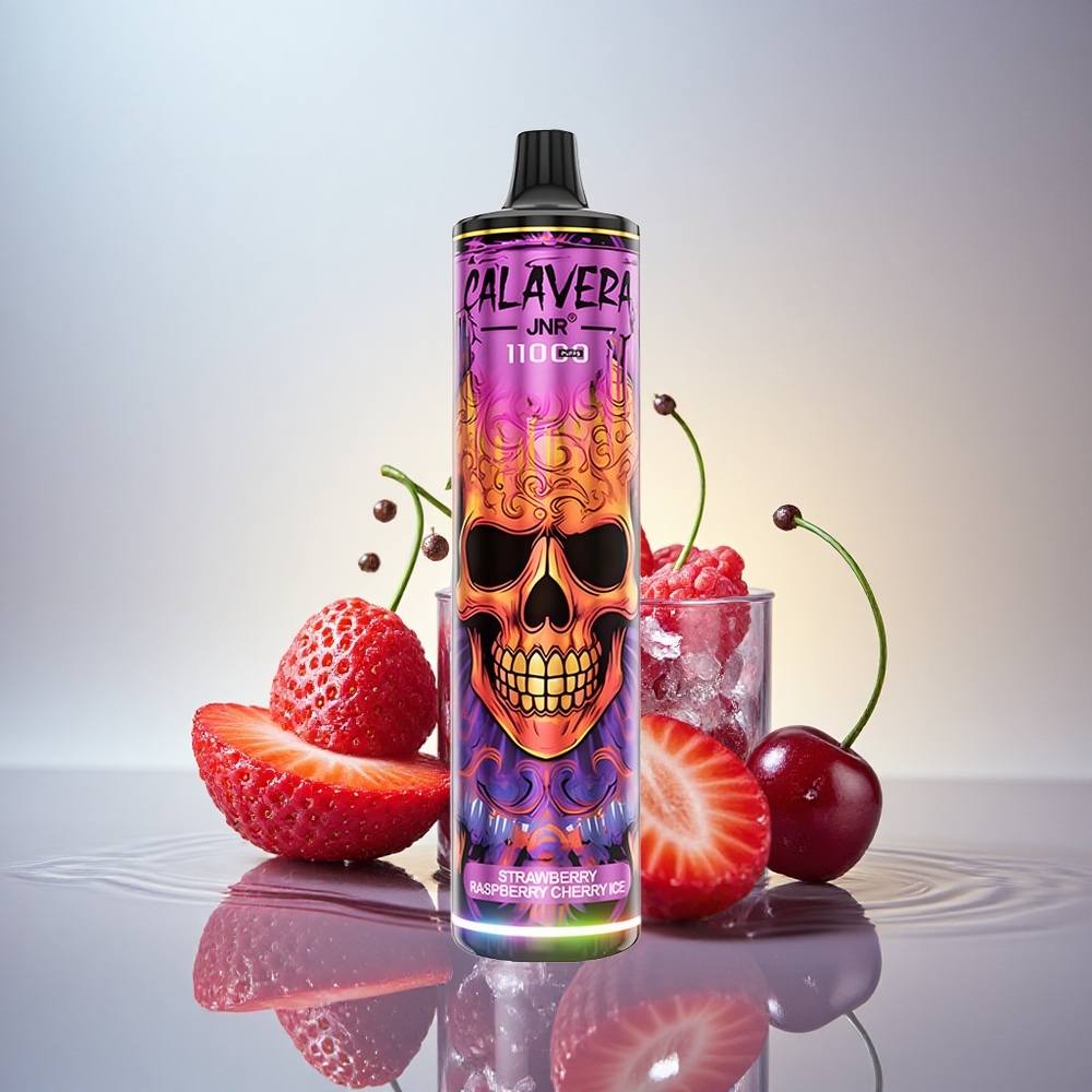 JNR Calavera 11000 Jagoda Malina Češnja Led z 21ml E-tekočine in 5% nikotina