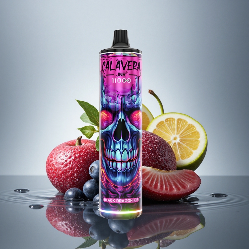 JNR Calavera 11000 Črni Zmaj Led z 850 mAh in 21ml E-Liquid