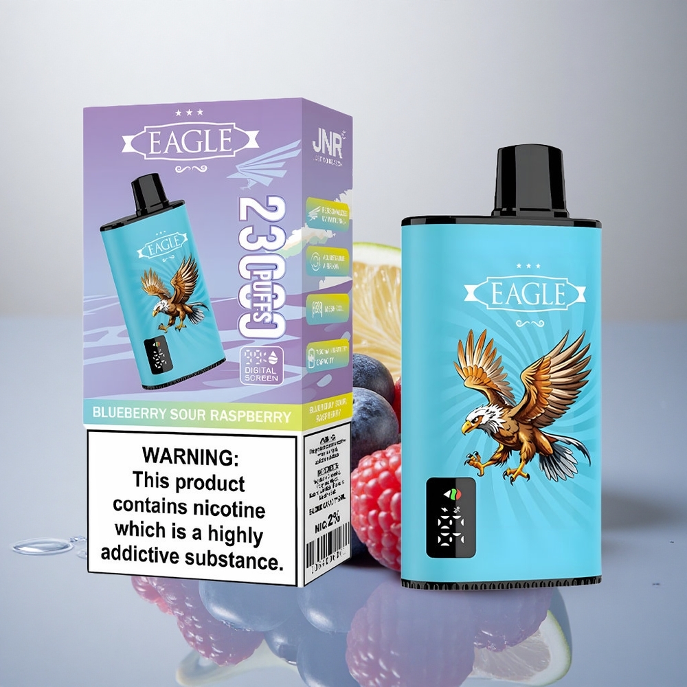 JNR EAGLE Smart 23000 Borova Jagoda Kisla Malina z Nastavljivim Pretokom Zraka in 750mAh Baterijo