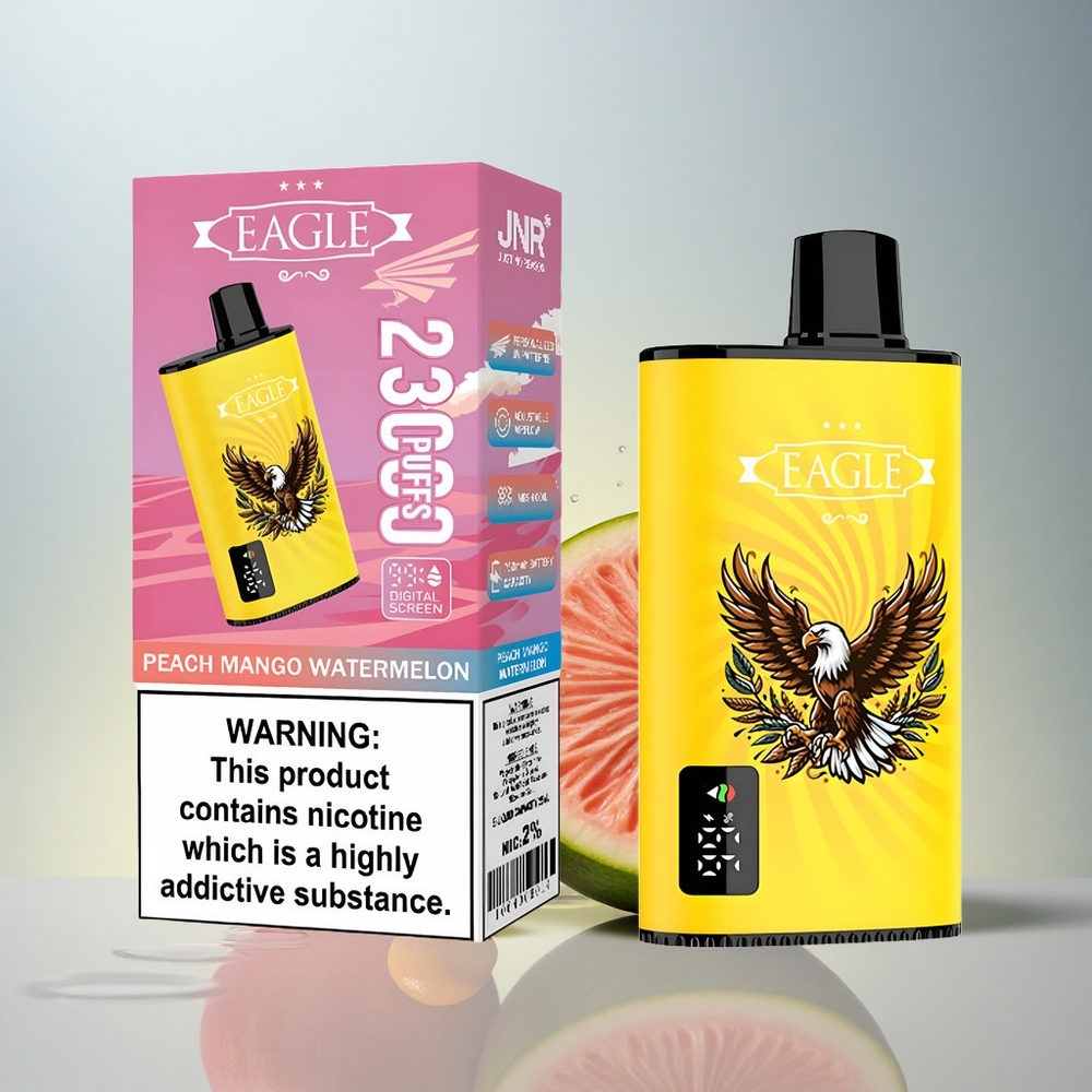 JNR EAGLE Smart 23000 Breskvovo Mango Lubenica z Nastavljivim Zračnim Tokom in 750mAh Baterijo