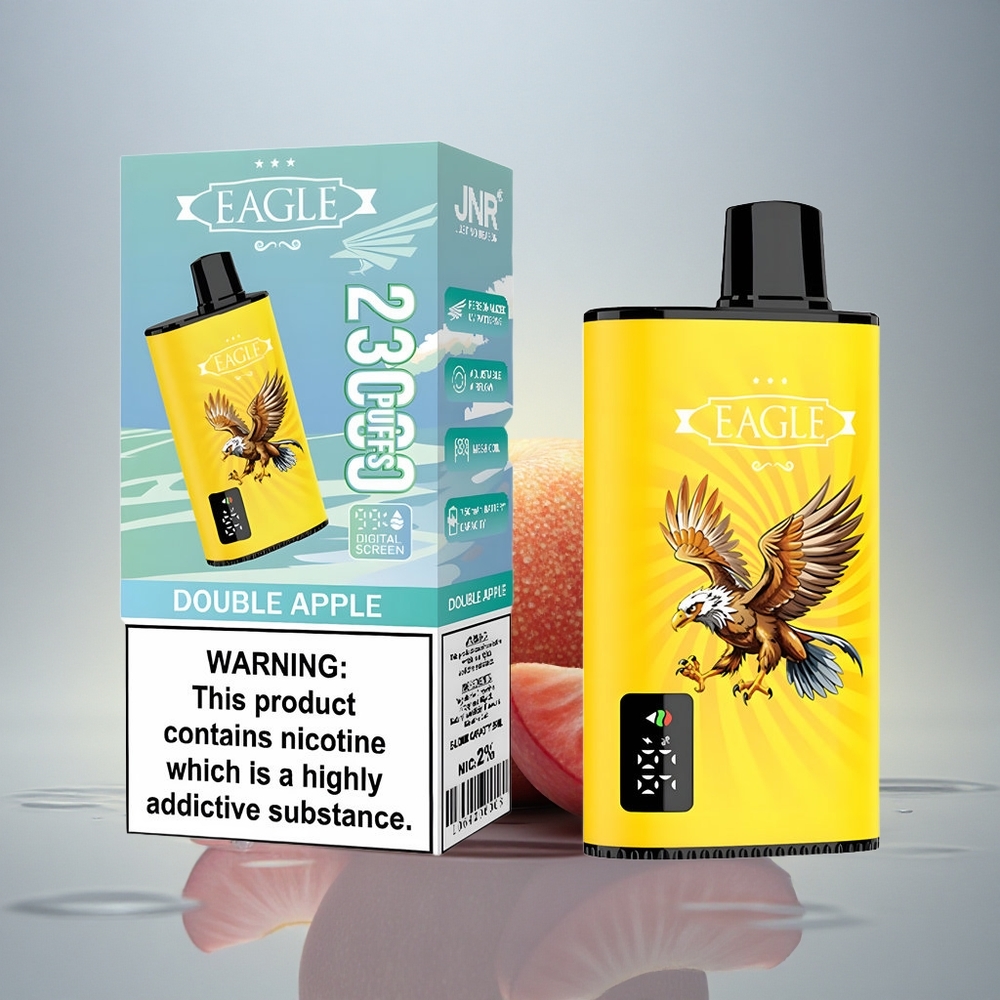 JNR EAGLE Smart 23000 Dvojno Jabolko z Nastavljivim Pretokom Zraka in 750mAh Baterijo