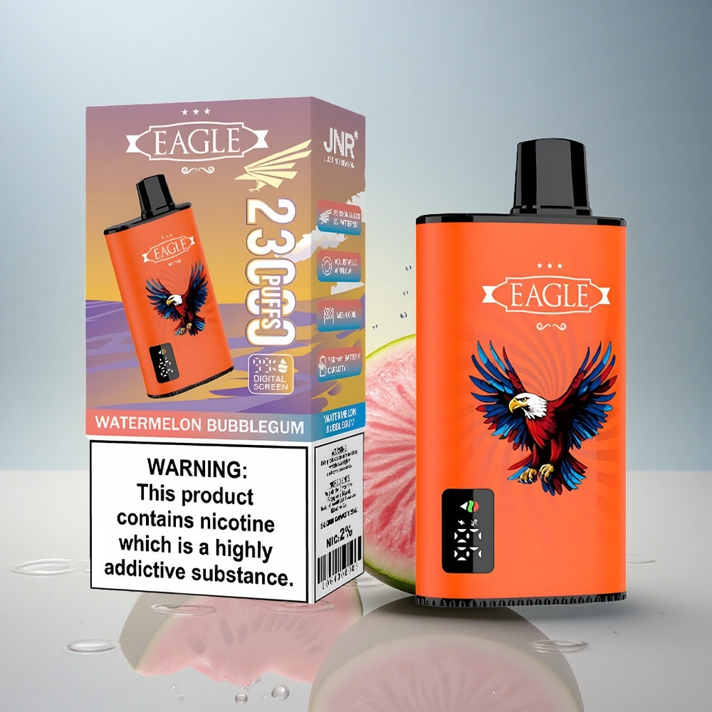 JNR EAGLE Smart 23000 Lubenčasti žvečilni gumi z nastavljivim zračnim tokom, 750mAh baterija, 2 % nikotina