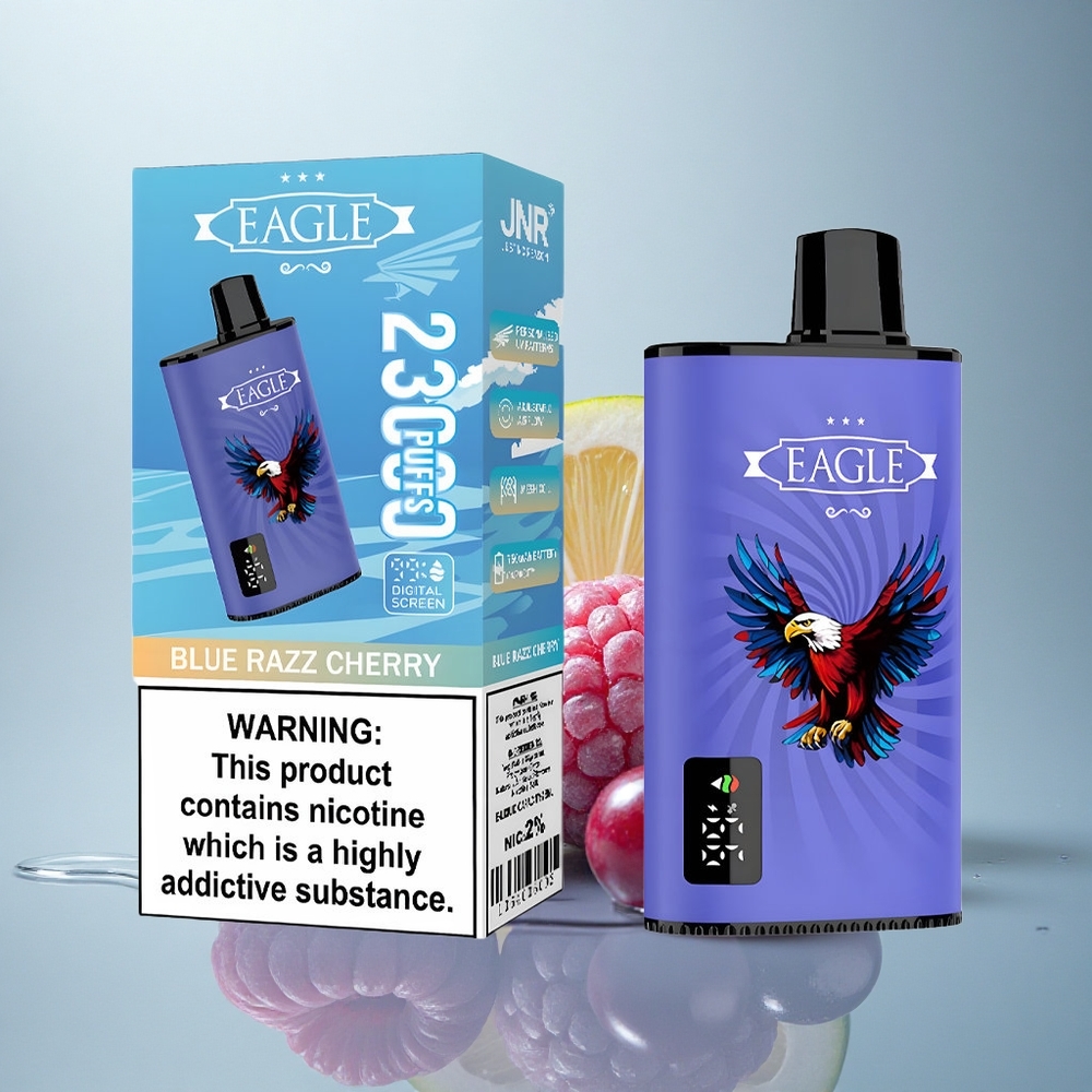 JNR EAGLE Smart 23000 Modra Malina Češnja z Nastavljivim Pretokom Zraka in 750mAh Baterijo