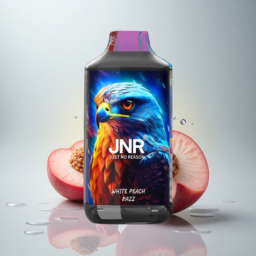 JNR Falcon 16000 Bela Breskva Razz z 22ml E-tekočine in 850 mAh