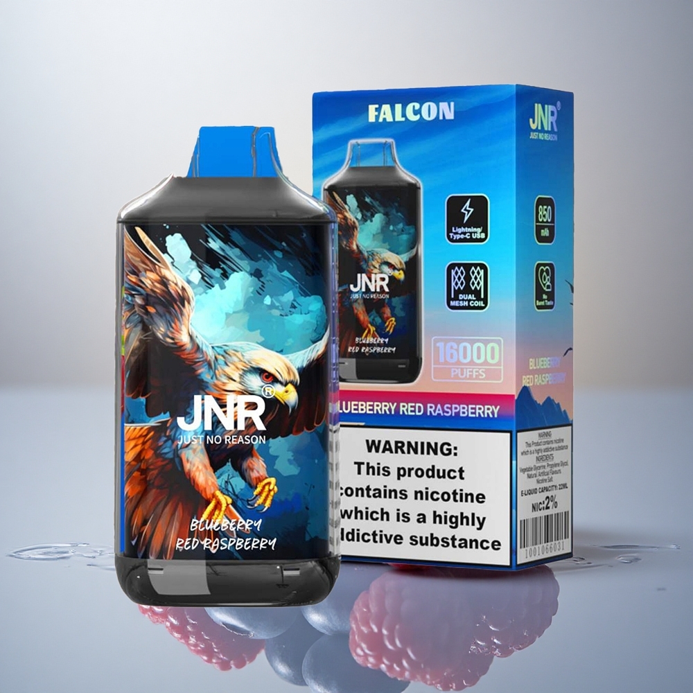 JNR Falcon 16000 Borova Malina z 850 mAh in 0%,2% nikotina