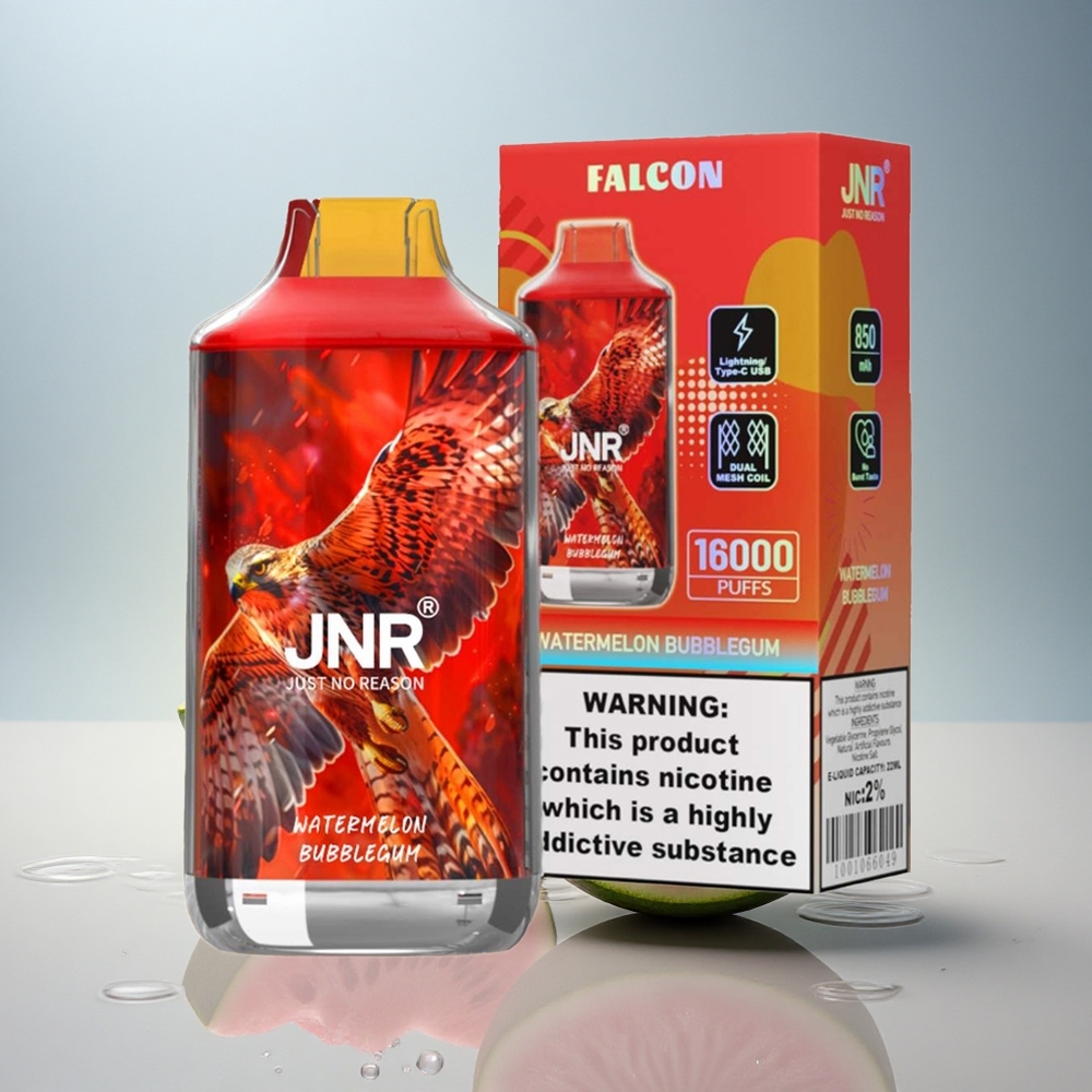 JNR Falcon 16000 Lubenični žvečilni gumi z 850 mAh in 22ml e-tekočino