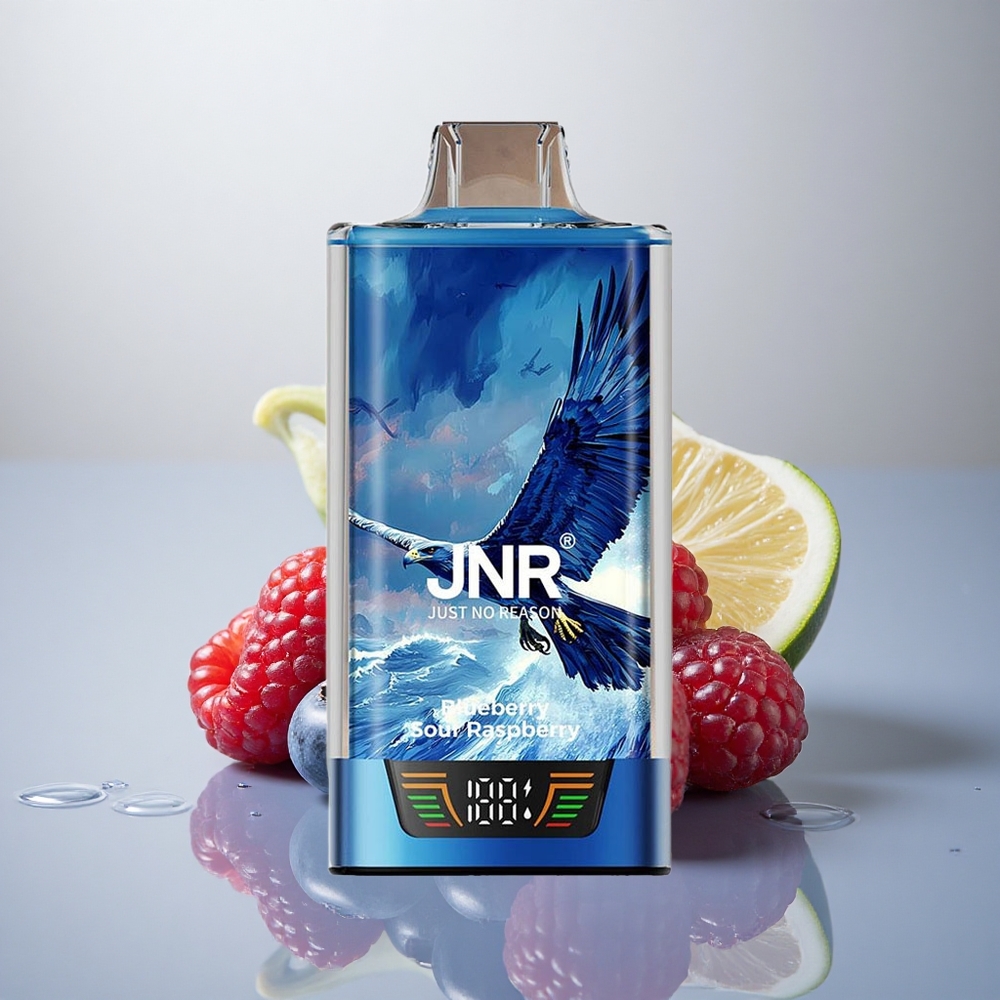 JNR Falcon Pro 28000 Boravična Malina Z 5% Nikotina, 950mAh, Dual Mesh Coil