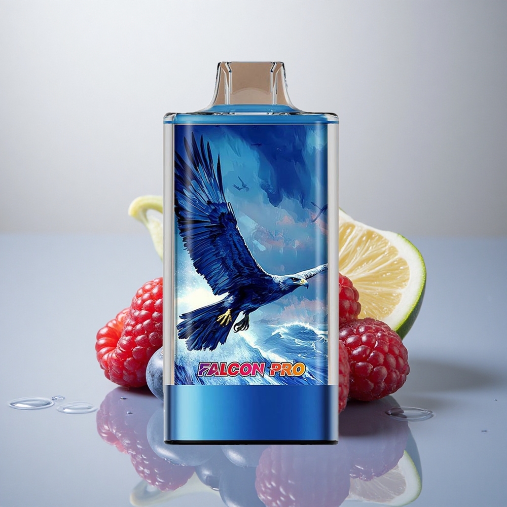 JNR Falcon Pro 28000 Boravična Malina Z 5% Nikotina, 950mAh, Dual Mesh Coil