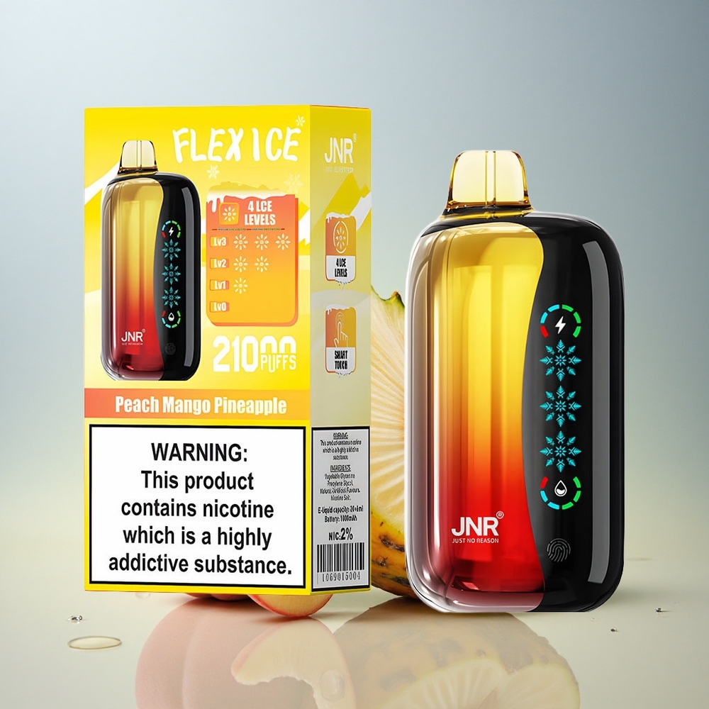 JNR Flex Ice 21000 Breskeva Mango Ananas z Nastavljivim Ledom, 26ml E-tekočina, 1000mAh