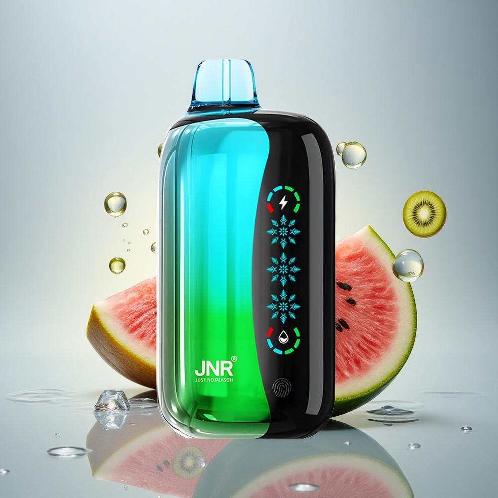 JNR Flex Ice 21000 Ledeniti Kiwi Lubenica z Nastavljivim Zrakom, Dual Mesh 1.2 Ohm in 1000mAh Baterijo