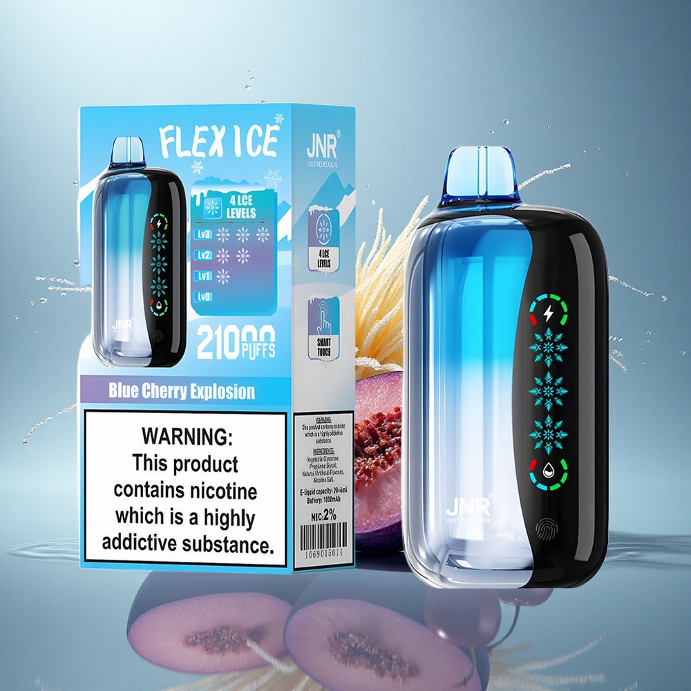 JNR Flex Ice 21000 Modra Češnjeva Eksplozija z Nastavljivim Ledom in 1000mAh