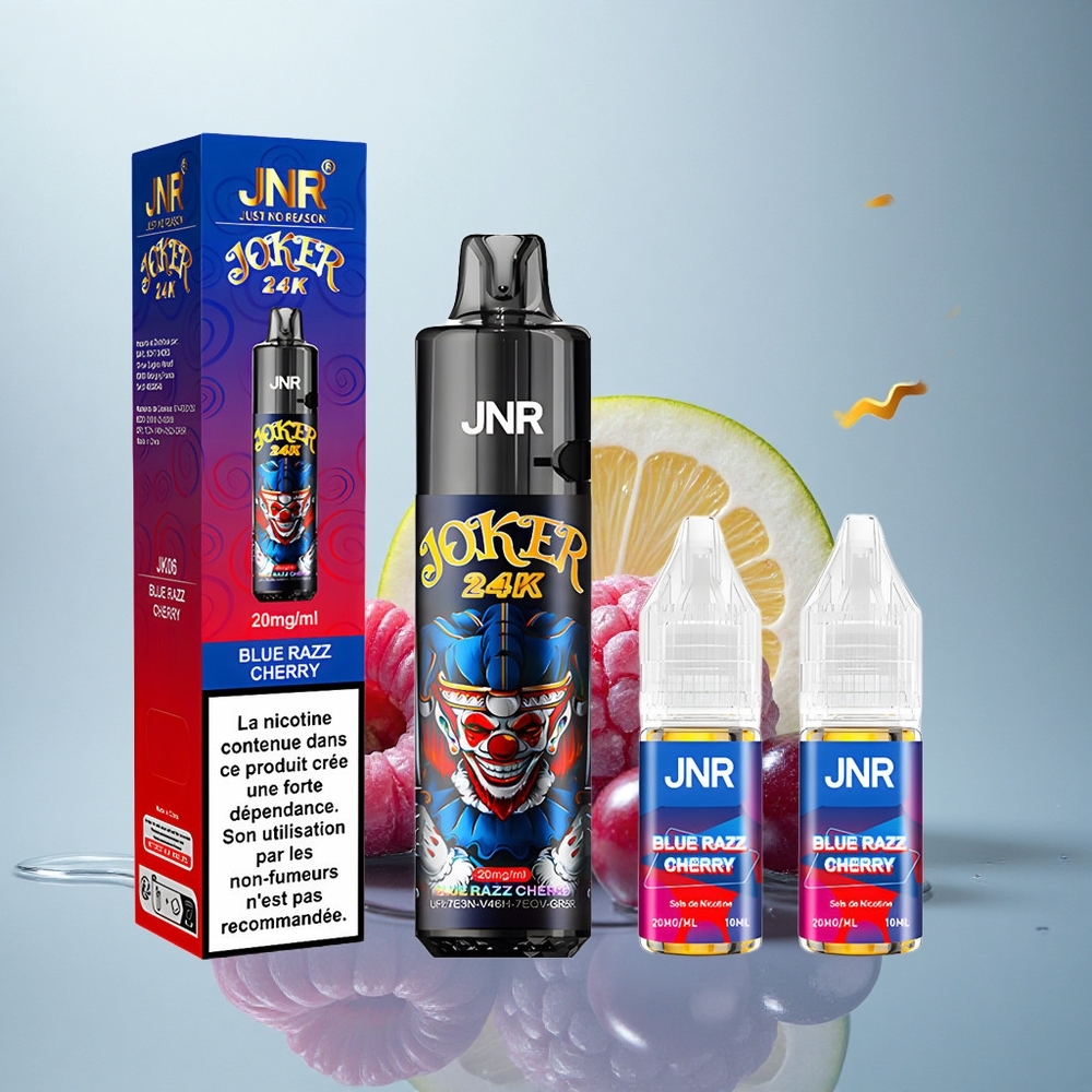 JNR Joker 24K Modra Malča Češnja z 2% nikotina in 800mAh baterijo