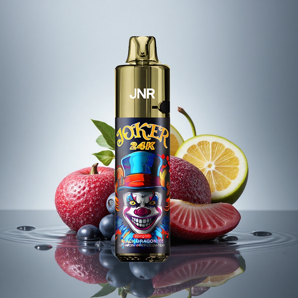 JNR Joker 24K Črni Zmaj Led z Vidno Stopnjo E-tekočine in 800mAh Baterijo