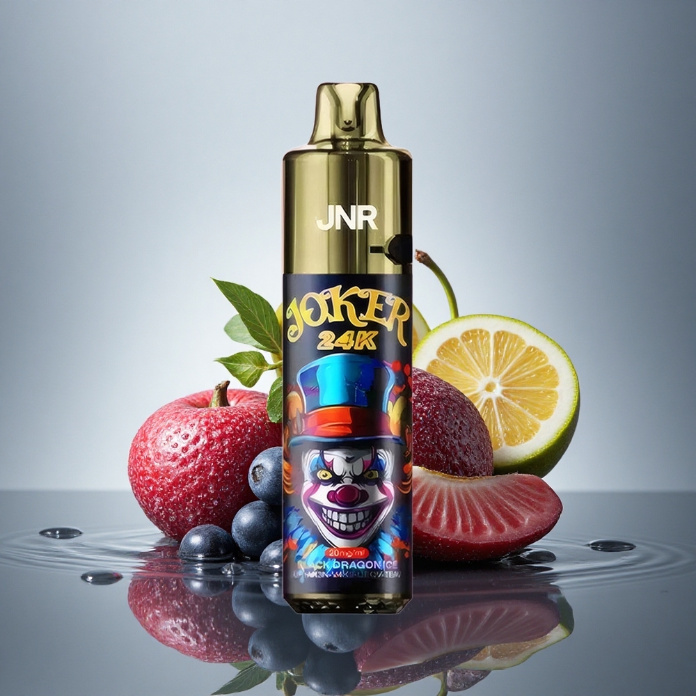 JNR Joker 24K Črni Zmaj Led z Vidno Stopnjo E-tekočine in 800mAh Baterijo