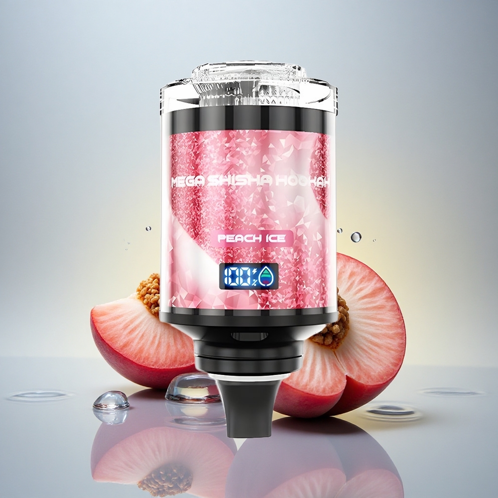 JNR Mega Shisha Hookah 100K Breskovi Led z 2% nikotina in 2200mAh