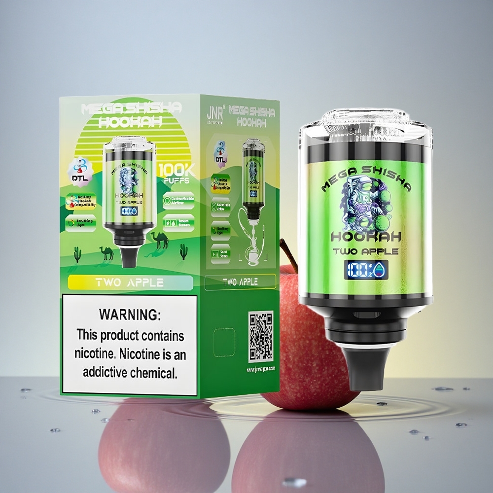 JNR Mega Shisha Hookah 100K Dve Jabolki 2200mAh 60ml Nikotin 2%