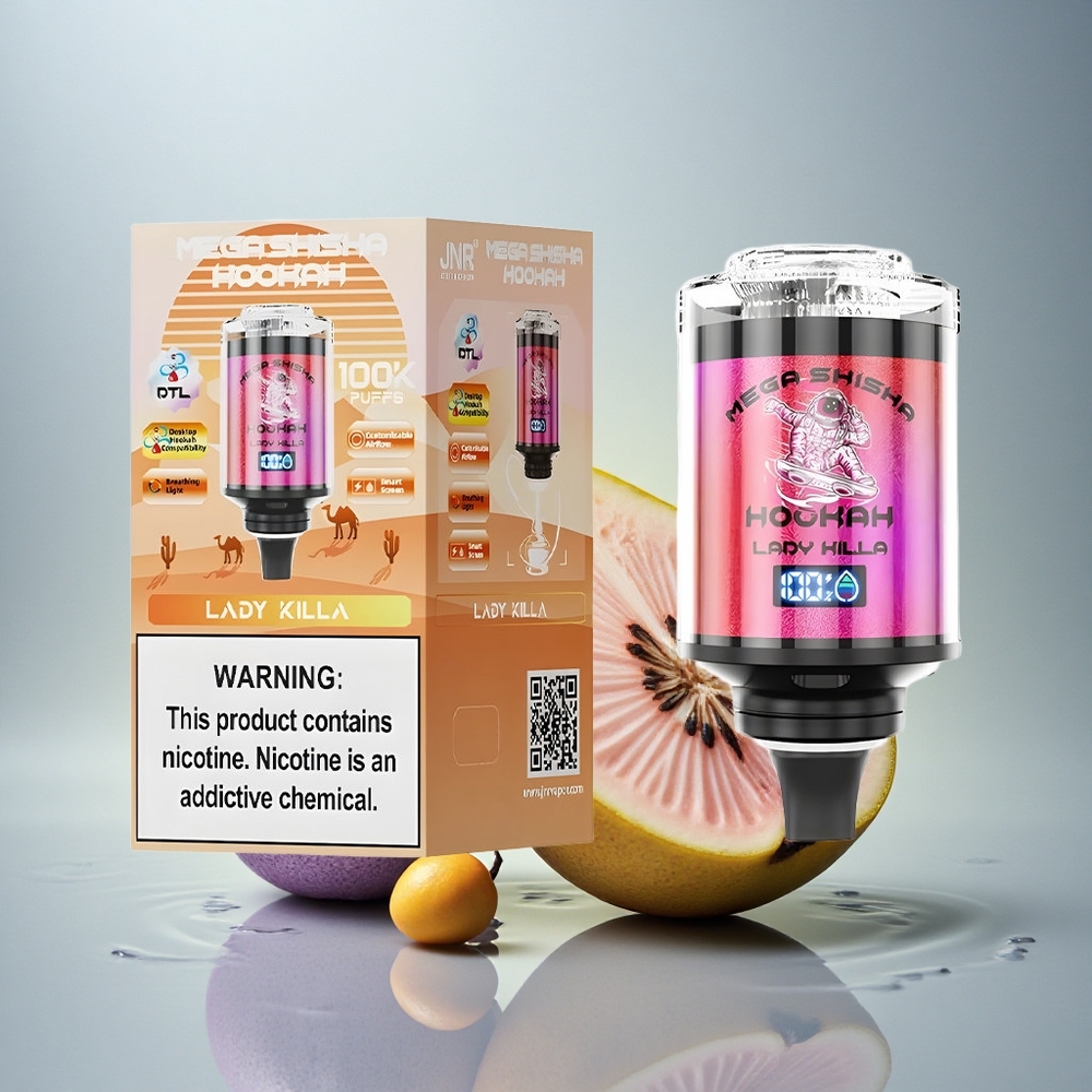 JNR Mega Shisha Hookah 100K Gospa Ubijalka 2200mAh 60ml 2% nikotina