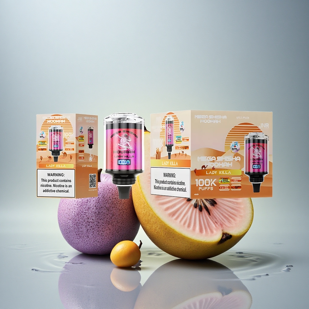 JNR Mega Shisha Hookah 100K Gospa Ubijalka 2200mAh 60ml 2% nikotina