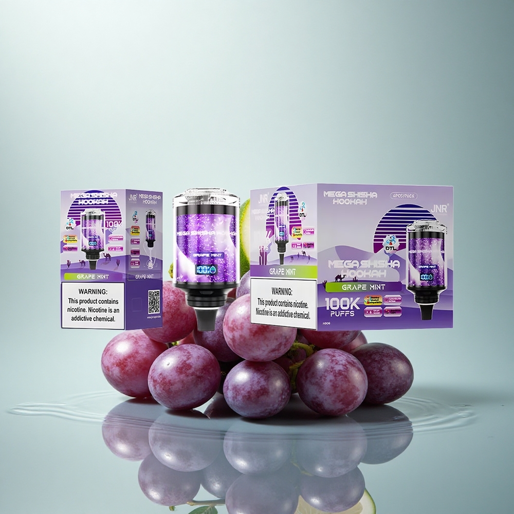 JNR Mega Shisha Hookah 100K Grozdova Meta z 2 % nikotina in 2200 mAh