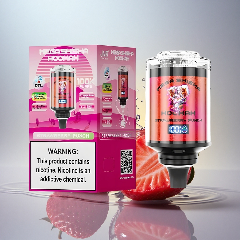JNR Mega Shisha Hookah 100K Jagodni Punč 2200mAh 2% nikotina