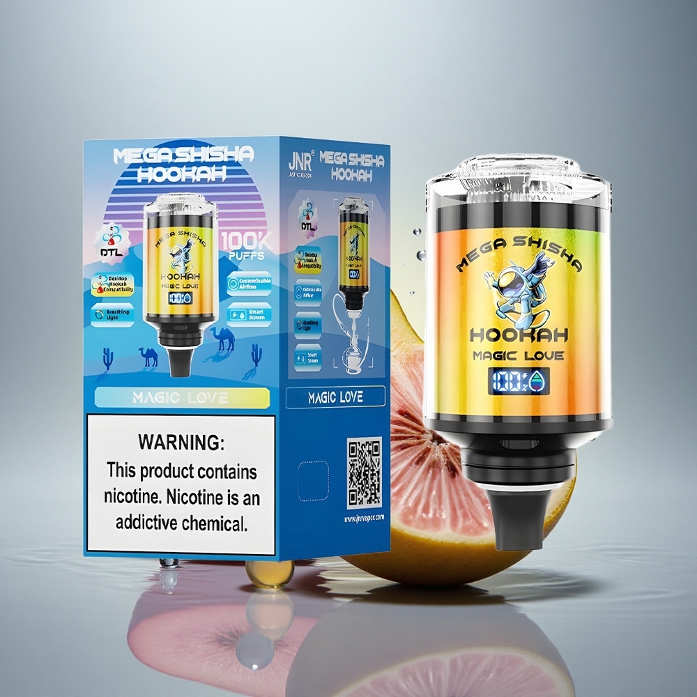 JNR Mega Shisha Hookah 100K Čarobna ljubezen 2200mAh 60ml 2% nikotina