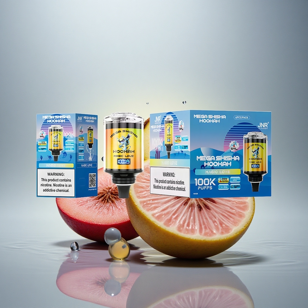 JNR Mega Shisha Hookah 100K Čarobna ljubezen 2200mAh 60ml 2% nikotina