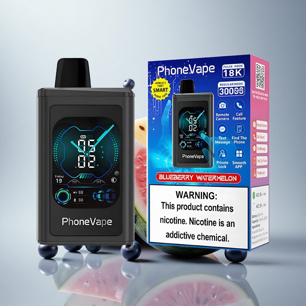 JNR PhoneVape 30000 Borova Lubenica Tip-C 850mAh 5% Nikotin