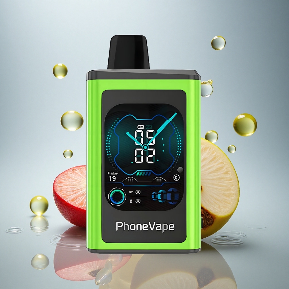 JNR PhoneVape 30000 Kislo Jabolčni Led z 850mAh in Nastavljivim Pretokom Zraka