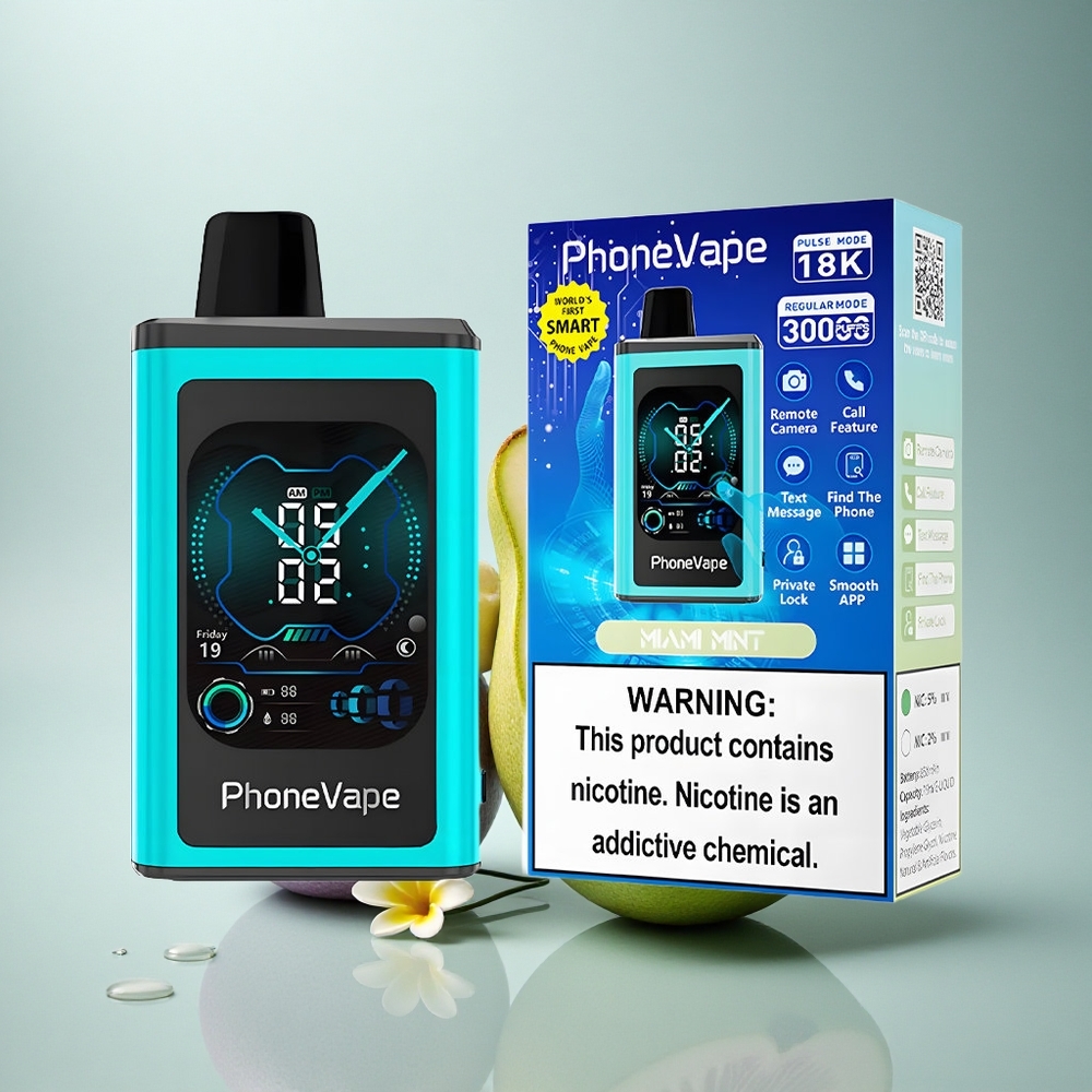 JNR PhoneVape 30000 Ljubljana Mentol 850mAh Nastavljiv Pretok Nikotin 2% 5%