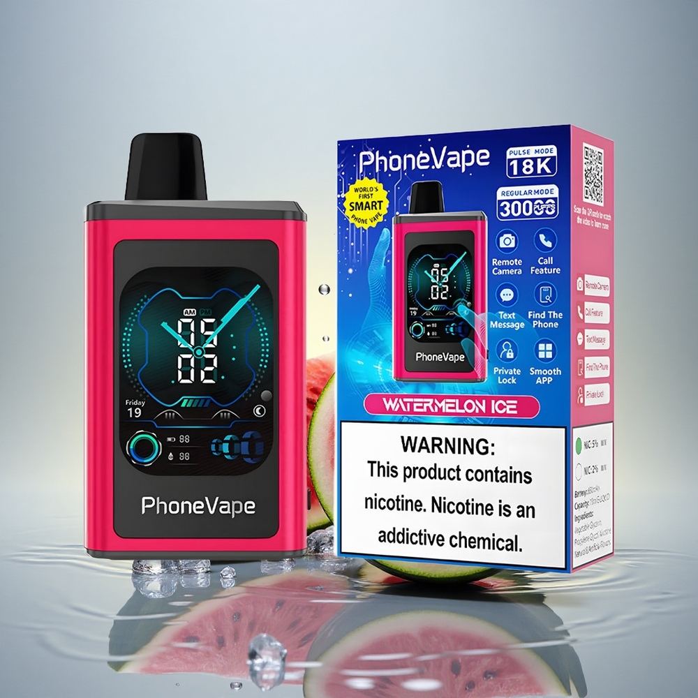 JNR PhoneVape 30000 Lubenica Led s 850mAh in 5% nikotina