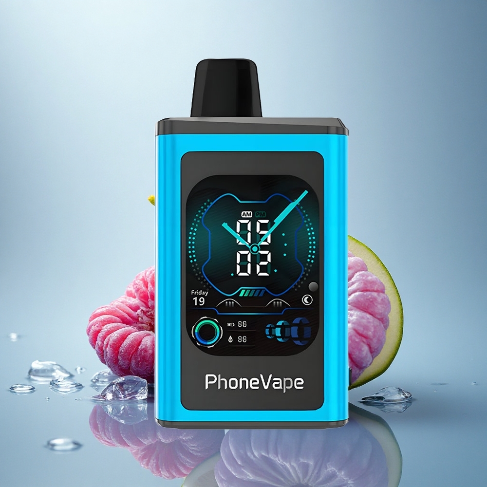 JNR PhoneVape 30000 Modra Malina Led z nastavljivim zračnim tokom in 850mAh baterijo