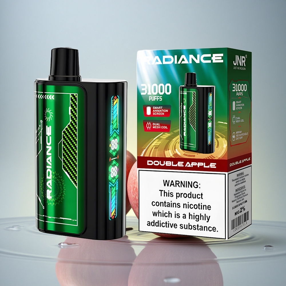 JNR Radiance 31000 Dvojno Jabolko z 2% nikotina in 950 mAh baterijo