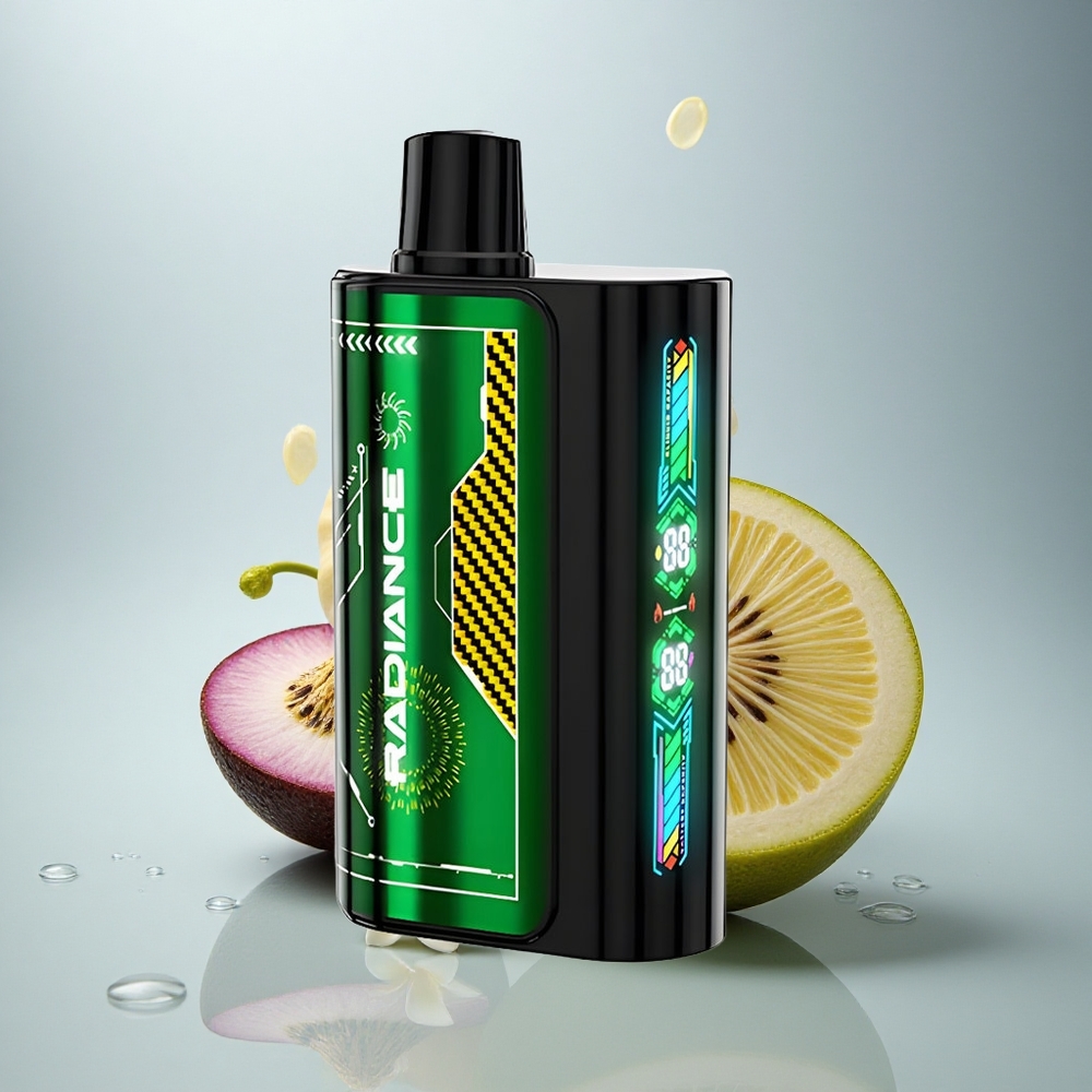 JNR Radiance 31000 Marakuja Kivi z 2% nikotina, 950 mAh in dvojno mrežasto tuljavo