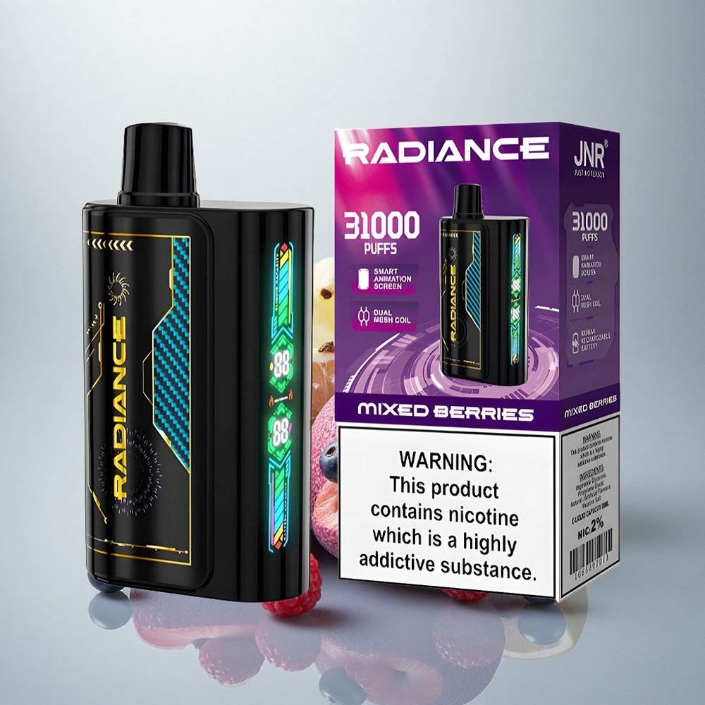 JNR Radiance 31000 Mešane Jagode Dual Mesh Coil 950 mAh 2% Nikotin
