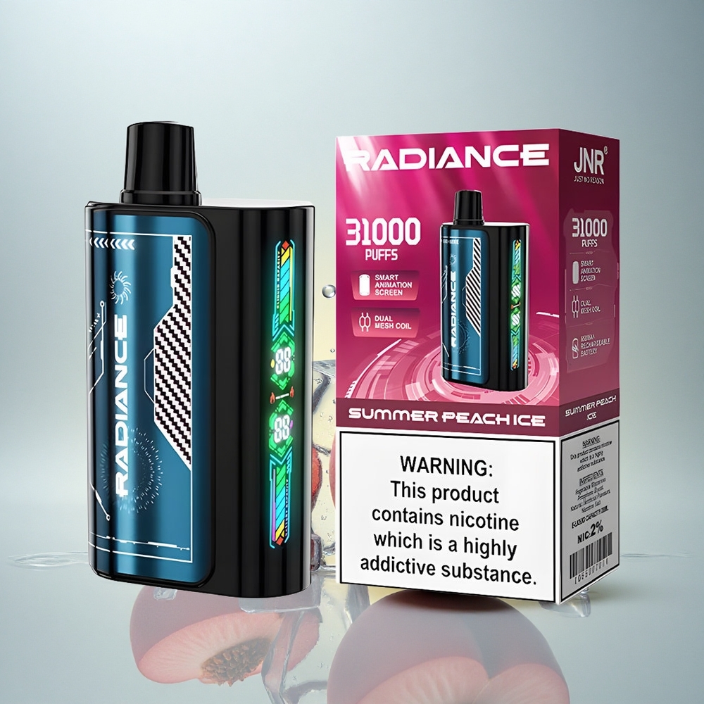 JNR Radiance 31000 Poletna Breskva Led z 28ml E-tekočino in 950 mAh Baterijo