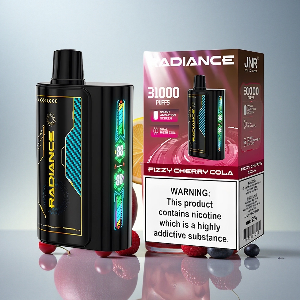 JNR Radiance 31000 Šampanjsko Češnjevo Kola z Dual Mesh Coil in 950 mAh