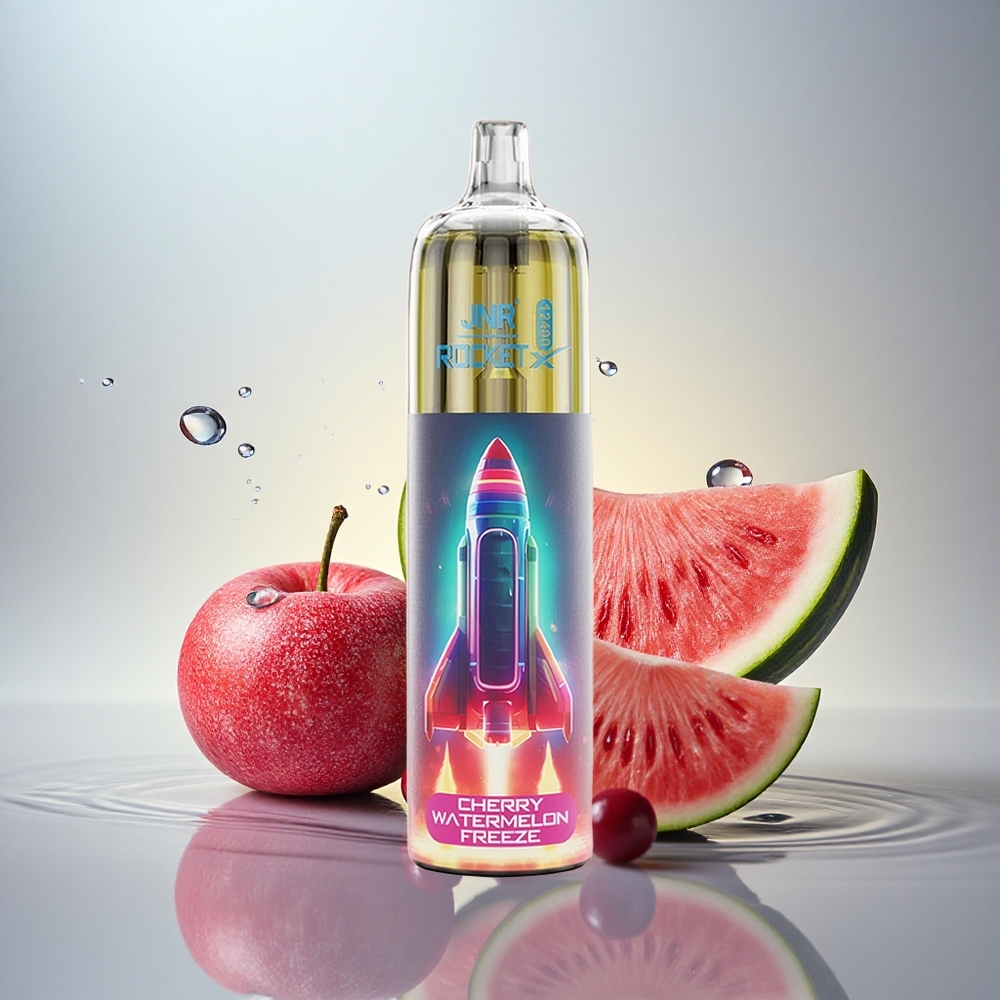 JNR Rocket-X 12400 Češnjevo-Lubenrični Zamrzljaj z Nastavljivim Pretokom Zraka in RGB Osvetlitvijo