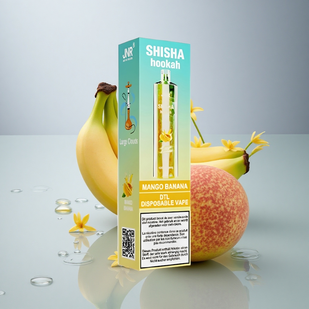 JNR Shisha Hookah 12000 Mango Banana 750mAh 0% nikotina