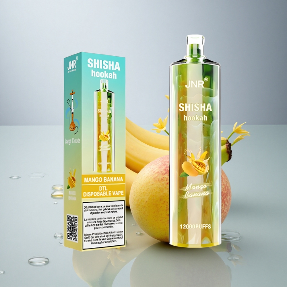 JNR Shisha Hookah 12000 Mango Banana 750mAh 0% nikotina