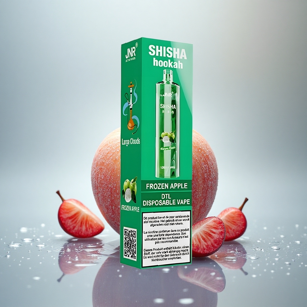 JNR Shisha Hookah 12000 Zamrznjeno Jabolko 750mAh 0% nikotina