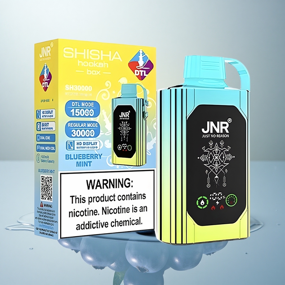 JNR Shisha Hookah Box 20500 Borova Meta z 25ml E-tekočine in 5% Nikotina