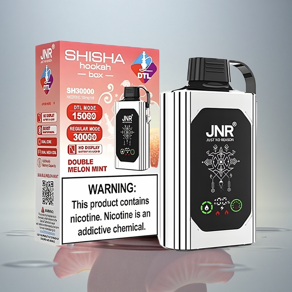JNR Shisha Hookah Box 20500 Dvojno Jabolko HD Display 1000mAh Dual Mesh Coil