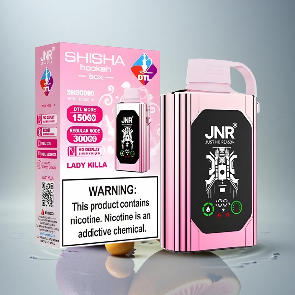 JNR Shisha Hookah Box 20500 Gospa Morilka Shisha Hookah Škatla HD zaslon 1000mAh 5% nikotina