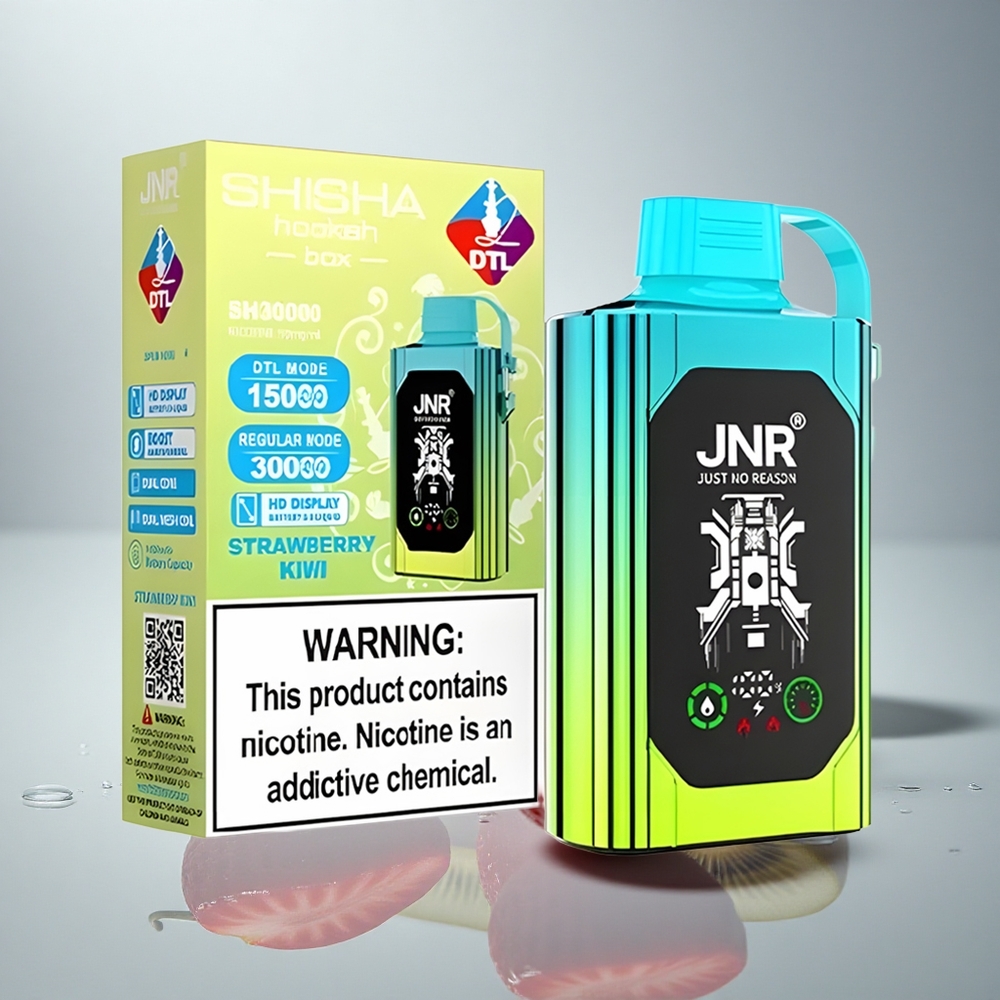 JNR Shisha Hookah Box 20500 Jagdica Kiwi 1000mAh Dual Mesh Coil 25ml