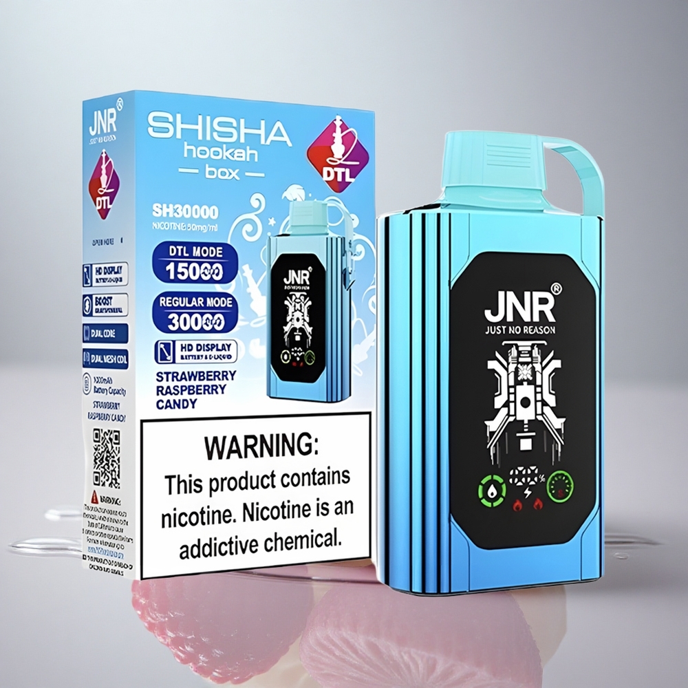 JNR Shisha Hookah Box 20500 Jagoda Malina Sladkari 25ml Dual Mesh Coil 1000mAh Type-C